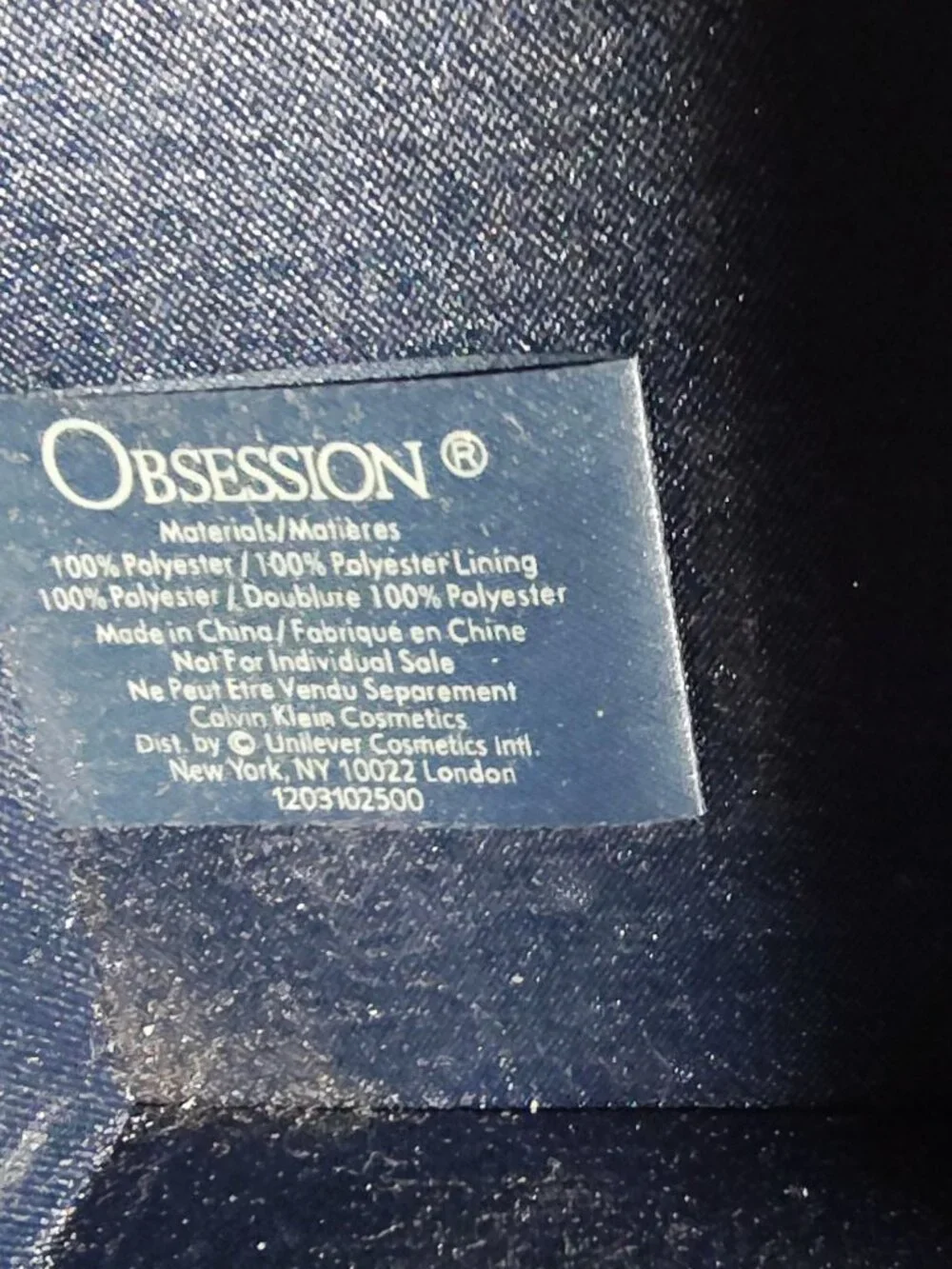 1970s Calvin Klein Royal Blue Promotional Obsession Box. SHIPS FREE